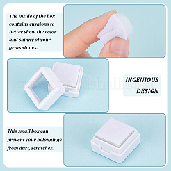 Square Plastic Loose Diamond Storage Boxes&nbsp;CON-WH0095-49A