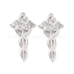 Brass Micro Pave Cubic Zirconia Pendants&nbsp;ZIRC-I064-01P