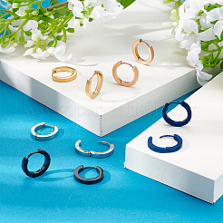 20Pcs 5 Colors Stainless Steel Hoop Earrings&nbsp;EJEW-PH0001-46