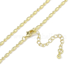 Rack Plating Brass Oval Link Chain Necklaces for Women&nbsp;NJEW-K382-13A-G