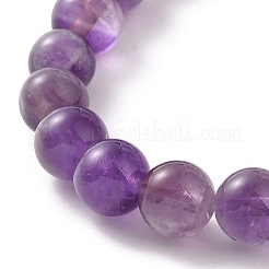 5Pcs 5 Style Natural Amethyst & Sunstone & Cultured Freshwater Pearl & Synthetic Hematite Round Beaded Stretch Bracelets Set&nbsp;BJEW-JB09084