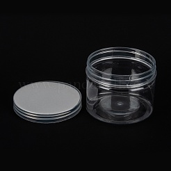 ペット気密食品貯蔵容器  ドライフード用  おやつ  化粧品  ろうそく  peスクリュー上蓋付き  透明  8.3x6.6cm&nbsp;CON-K010-01A