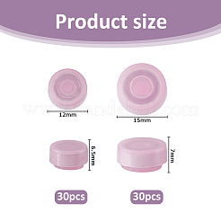 60Pcs 2 Styles Iron with Plastic Cabochons&nbsp;KY-FH0001-51A