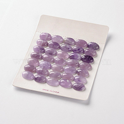 天然アメジスト宝石の楕円形のカボション  8x6x3mm&nbsp;G-J329-13-6x8mm