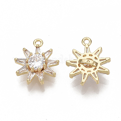 Brass Micro Pave Cubic Zirconia Pendants&nbsp;X-KK-S354-099-NF