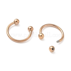 303 Stainless Steel Circular/Horseshoe Barbell Nose Rings&nbsp;WG86D19-23