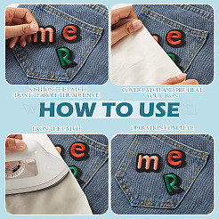 Polyester Computerized Embroidery Cloth Iron on Sew on Patches&nbsp;DIY-TA0016-34B