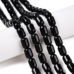 天然石ブラックトルマリンビーズ連売り  コラム  9~9.5x6mm  穴：0.9~1mm  約42~43個/連  15.24~15.8''（38.7~39.5センチメートル）&nbsp;G-G980-48
