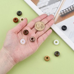 天然＆合成宝石ビーズ  大ホールホールビーズ  ロンデル  14~15x7~10mm  穴：5~6mm&nbsp;G-K216-01