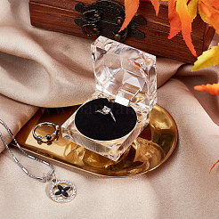 Acrylic Jewelry Ring Box&nbsp;CON-WH0085-10C