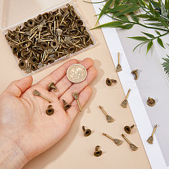 140pcs2スタイルチベットスタイルアロイペンダント  魔法使いの帽子のチャーム  アンティークブロンズ  11~27x10~11mm  70個/スタイル&nbsp;FIND-FH0017-75