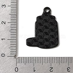 合金エナメルチャーム  猫の形をしたボトルチャーム付き  ショッキングピンク  24.5x19x1.5mm  穴：1.8mm&nbsp;FIND-B068-02B