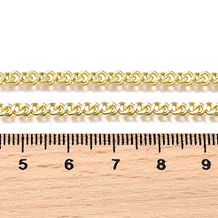 真鍮ツイストチェーンネックレス  鉛フリー＆カドミウムフリー  長持ちメッキ  ラックめっき  18KGP本金メッキ  17.91インチ（45.5cm）&nbsp;NJEW-M108-18G