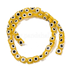 Handmade Evil Eye Lampwork Beads Strands&nbsp;LAMP-G166-03C