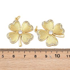 Brass Cubic Zirconia Pendants&nbsp;X-KK-L251-54G