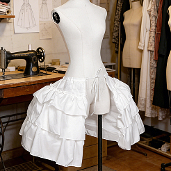 ポリエステル製の女性用両面フリルペチコート  ホワイト  1520x500x2.5mm&nbsp;DIY-WH0622-631B