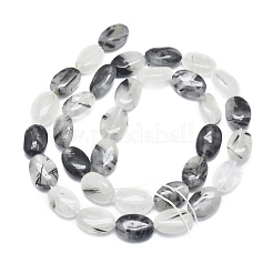 Natura Tourmalinated Quartz/Black Rutilated Quartz Beads Strands&nbsp;G-D0001-19