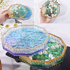 ポリゴン ジュエリー トレイ食品グレードのシリコン型  レジン型  収納ボックス作りに  ホワイト  181x193x26mm&nbsp;DIY-D074-02