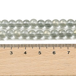 ガラスビーズ連売り  グリッターパウダー付き  ラウンド  濃い緑  6x5.5mm  穴：1mm  約142個/連  29.92''（76センチメートル）&nbsp;GLAA-K068-01A-05