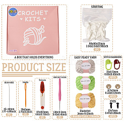 DIY Elephant and Sea Turtle Doll Crochet Kit&nbsp;DIY-TAC0001-84