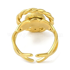 Ion Plating(IP) 304 Stainless Steel Open Ciff Rings&nbsp;RJEW-H238-02G