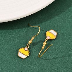 Ocean Series 304 Stainless Steel Enamel Dangle Earrings&nbsp;EJEW-K017-01A-G
