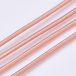 ラウンド弾性コード  ナイロン外側と内側のゴムで  鮭色  2mm  約32.8ヤード（30m）/ロール&nbsp;EC-R001-2mm-12B