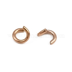 304ステンレススチールオープン丸カン  イオンプレーティング（ip）  ローズゴールド  3.5x0.7mm  内径：2.3mm  21ゲージ&nbsp;STAS-M235-02B-RG