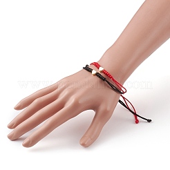 Unisex Adjustable Nylon Thread Braided Bead Bracelets Sets&nbsp;BJEW-JB05832