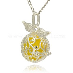 Silver Color Plated Brass Hollow Round Cage Pendants&nbsp;LS-KK-J230-07S