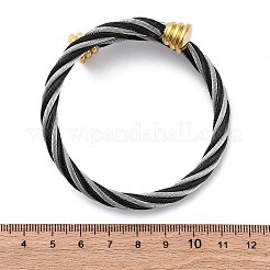 女性用304ステンレススチールトルクバングル  イオンプレーティング（ip）  ミックスカラー  3/4インチ（1.95cm）  内径：2-1/4インチ（5.65cm）&nbsp;BJEW-P310-18MC