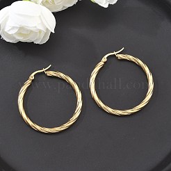 304 Stainless Steel Hoop Earrings&nbsp;EJEW-H322-17G