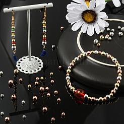 330Pcs 6 Style 3 Colors Electroplate Non-magnetic Synthetic Hematite Beads Strands&nbsp;G-FS0001-07