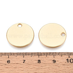 合金ペンダント  フラットラウンド  カドミウムフリー＆鉛フリー  マットゴールドカラー  19x1.5mm  穴：2.2mm&nbsp;PALLOY-N179-40A-MG