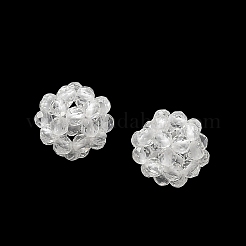 Natural Quartz Crystal Rock Crystal Woven Beads&nbsp;GG-CBA2E9C-F32-02