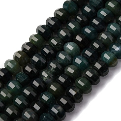 天然石モスアゲートビーズ連売り  多面カット  カボチャ  8x5mm  穴：1mm  約70~72個/連  14.17''~15.16''（36~38.5センチメートル）&nbsp;G-P587-D09-02