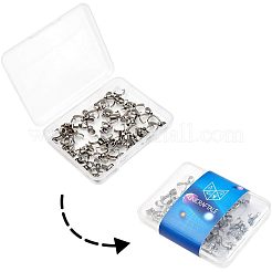 304ステンレススチール製アイスピックピンチベイル  ビーズコンテナ付  ステンレス鋼色  9x6.5x2.5mm  穴：3x4mm  約50個/箱&nbsp;STAS-UN0001-68P
