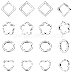 160Pcs 4 Styles Tibetan Style Alloy Bead Frame&nbsp;FIND-PA0001-39