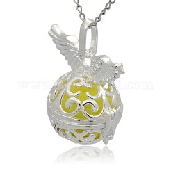 Silver Color Plated Brass Cage Pendants&nbsp;KK-J217-15S