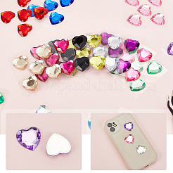 16 Sheets 16 Colors Transparent Acrylic Rhinestone Sticker&nbsp;DIY-GA0004-54