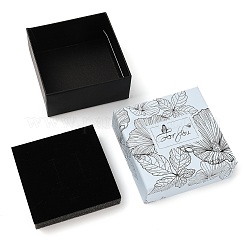 Flower Print Cardboard Paper Jewelry Storage Boxes&nbsp;LS-CON-P022-01A