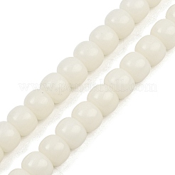 天然菩提根ビーズ連  ブッダ釈迦ビーズ  ロンデル  ホワイト  10x8mm  穴：1.4mm  約114個/連  34.06''（86.5センチメートル）&nbsp;WOOD-B010-A02-10x8mm