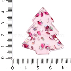 Christmas Tree Printed Opaque Acrylic Pendants&nbsp;OACR-Q080-02A