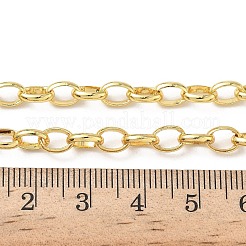 女性用5mm真鍮アズキチェーンネックレス  ラックめっき  長持ちメッキ  鉛フリー＆カドミウムフリー  18KGP本金メッキ  17.56インチ（44.6cm）&nbsp;NJEW-K271-05G
