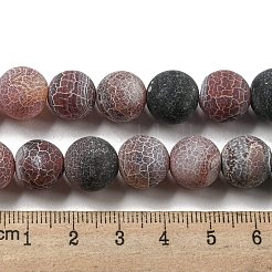 天然石風化瑪瑙ビーズ連売り  ラウンド  染め＆加熱  ミックスカラー  12mm  穴：1.6mm  約31個/連  14.76''（37.5センチメートル）&nbsp;G-P538-A01
