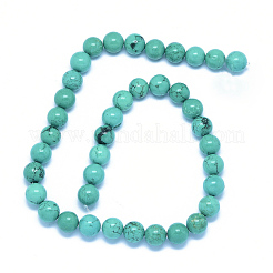 Natural Howlite Beads Strands&nbsp;TURQ-P027-32-6mm