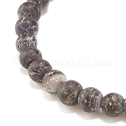 ラウンド ナチュラル アゲート ストレッチ ビーズ ブレスレット  内径：2-1/4インチ（5.6cm）  ビーズ：6mm&nbsp;BJEW-JB08196-02