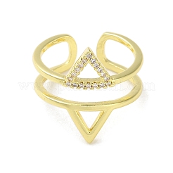 Brass Triangle Open Cuff Ring&nbsp;LS-RJEW-A042-02
