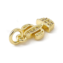 Brass Micro Pave Clear Cubic Zirconia Cactus Charms&nbsp;ZIRC-F132-67G