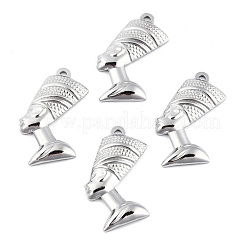 変色しない201ステンレススチールペンダント  人間のチャーム  ステンレス鋼色  31x19x3mm  穴：1.6mm&nbsp;STAS-N098-146P